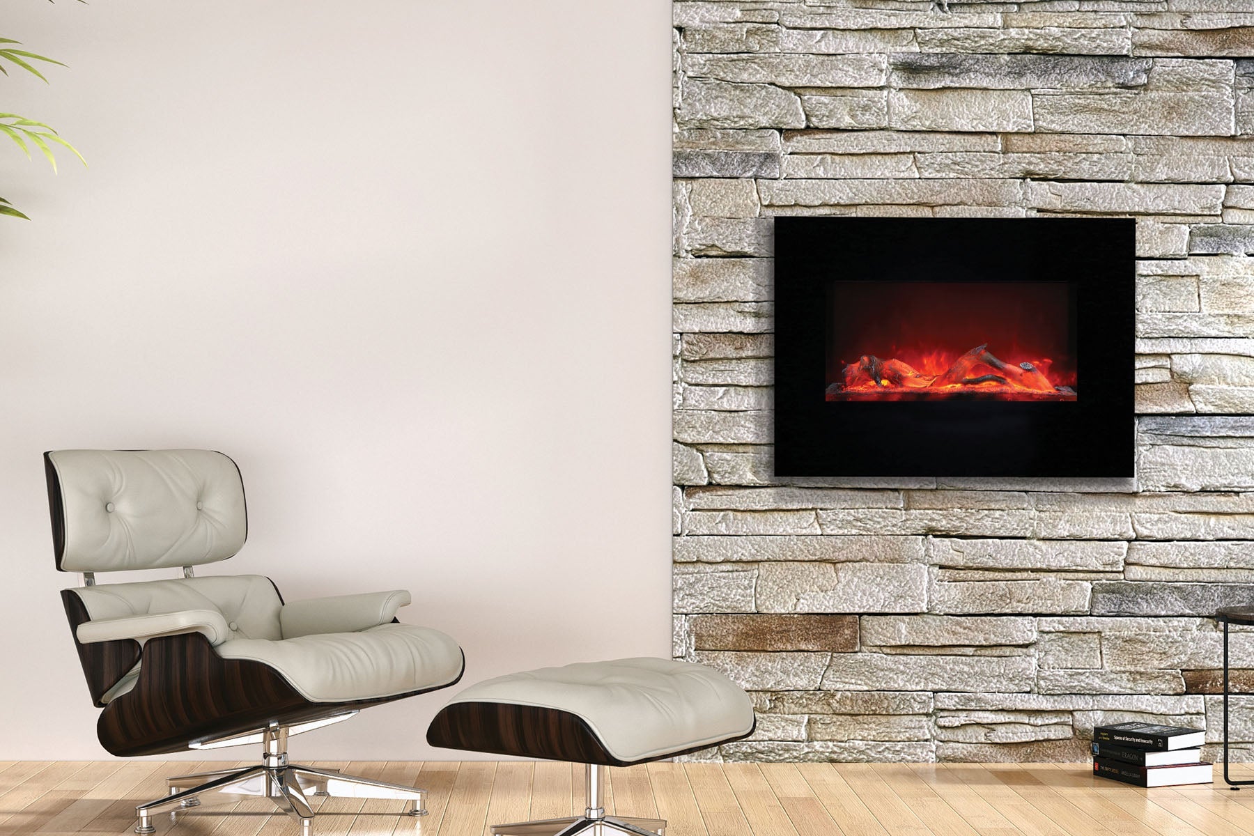 Amantii 36'' Wall Mount / Flush Mount Electric Fireplace