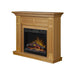 Wilson Electric Fireplace Mantel Package in Rift Oak FRONT AND SIDE VIEW