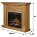 Wilson Electric Fireplace Mantel Package in Rift Oak WITH SIZES