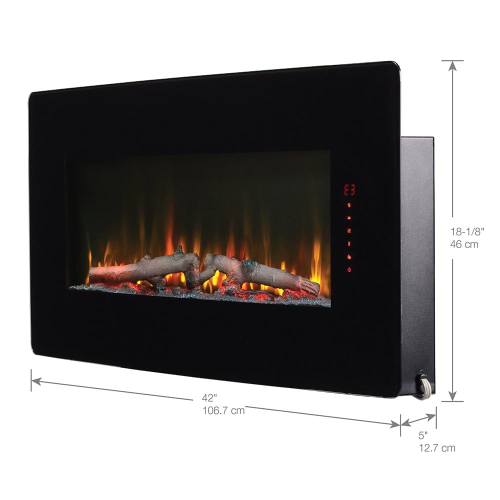 Winslow 42-In Wall Mount Electric Fireplace  WITH SIZES