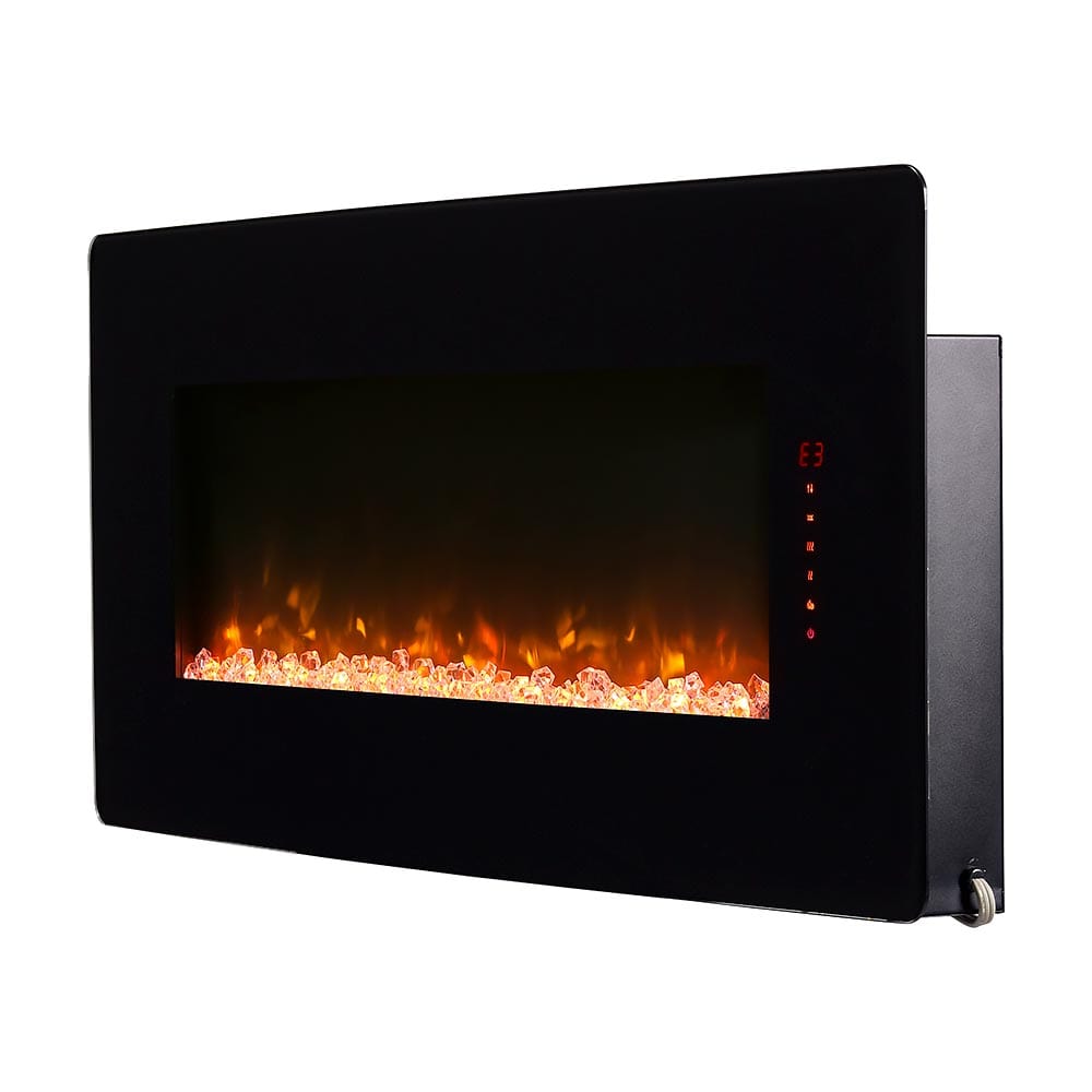 Winslow 42-In Wall Mount Electric Fireplace  FRONT AND SIDE VIEW