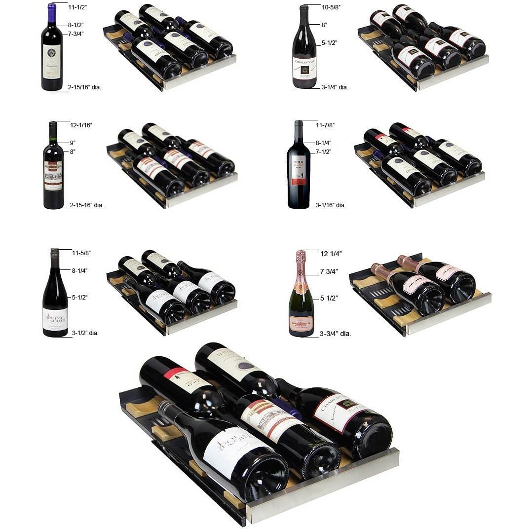 Allavino Allavino 15" Wide FlexCount II Tru-Vino 30 Bottle Single Zone Black Wine Refrigerator (VSWR30-1BR20) Wine Cooler VSWR30-1BR20