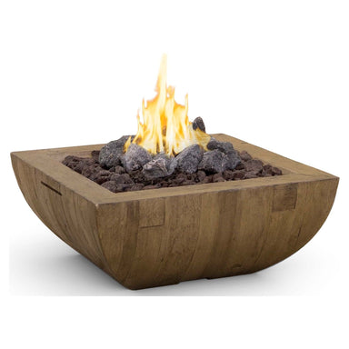 American Fyre Designs American Fyre Designs Bordeaux Square Reclaimed Wood Fire Bowl Fire Bowl FO Model 430-FO-FO-M6xC