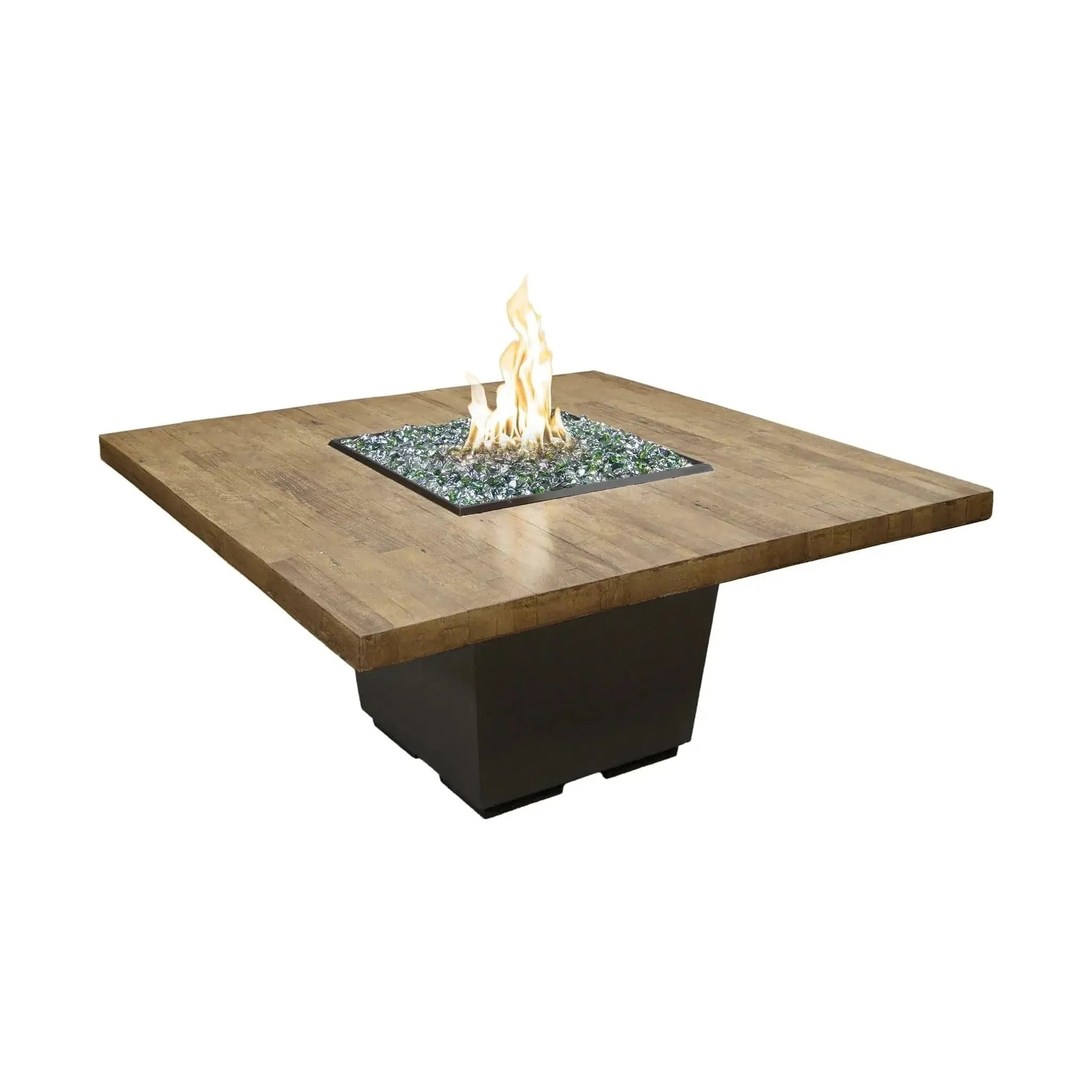 American Fyre Designs American Fyre Designs Cosmopolitan Square Reclaimed Wood Dining Fire Table Fire Pit Table