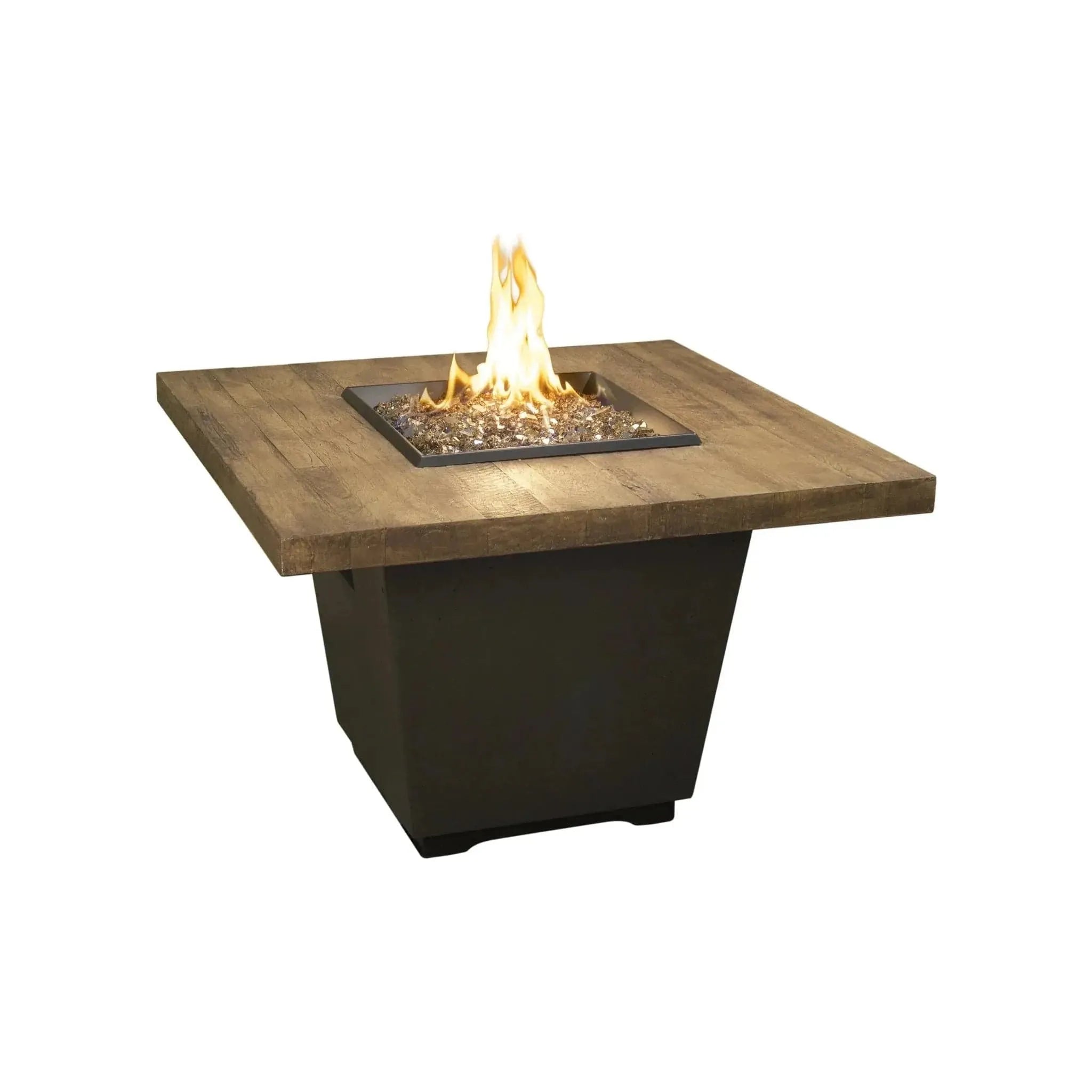 American Fyre Designs American Fyre Designs Cosmopolitan Square Reclaimed Wood Fire Table Fire Pit Table FO Model / No 640-BA-FO-M2xC