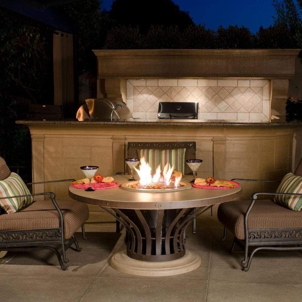 American Fyre Designs American Fyre Designs Fiesta Dining Fire Table Fire Pit Table 775-xx-11-M2xC