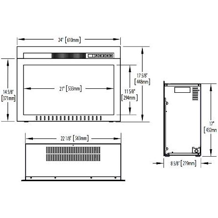 Napoleon Cinema 24 Built-In Electric Fireplace - NEFB24H-3A