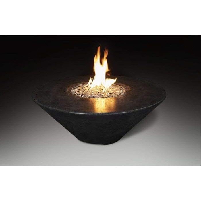 Athena Fireglass & Accessories Athena Olympus ORNDFT-444418 Round Concrete Gas Fire Pit, 44x44-Inch Fire Tables Natural Gas / Black ORNDFT-444418-BLK-N