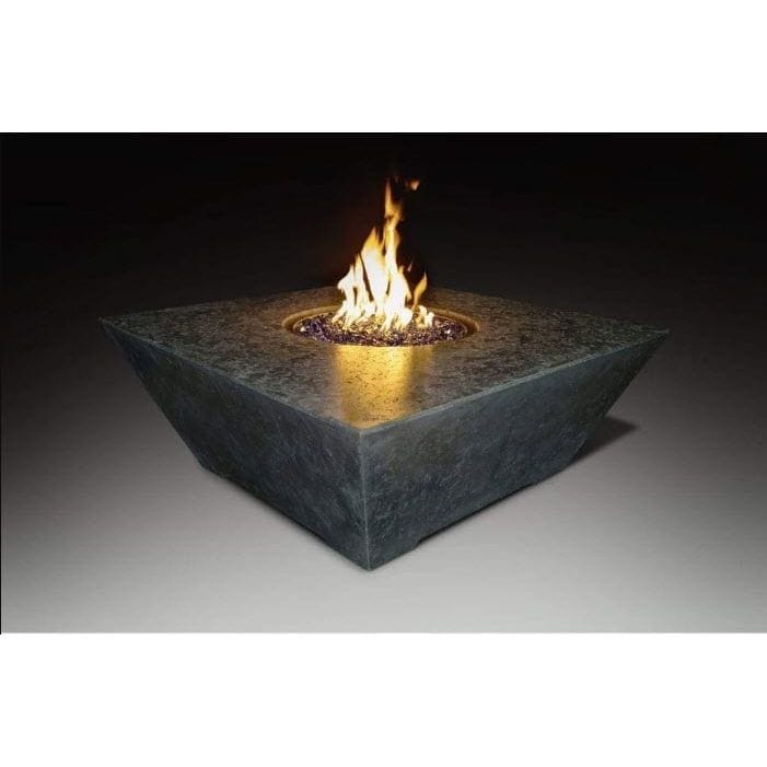 Athena Fireglass & Accessories Athena Olympus OSQRFT-484818 Square Concrete Gas Fire Pit, 48x48-Inch Fire Tables Natural Gas / Black OSQRFT-484818-BLK-N