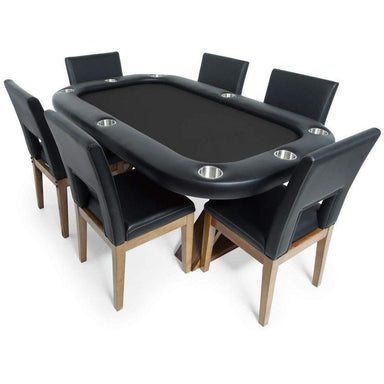 BBO Poker Tables BBO Poker Tables Helmsley Poker Dining Table and Chair Set Poker Dining Chair Black / Felt / Set of 6 Chairs 2BBO-HELM-BLK-6