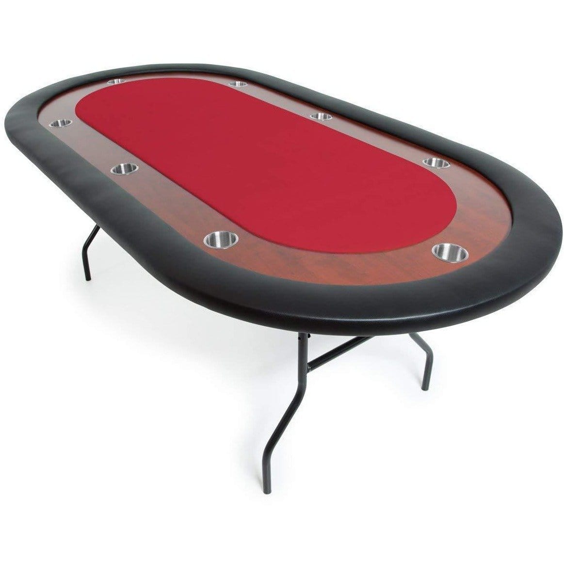 BBO Poker Tables BBO Poker Tables Ultimate Folding Poker Table 10 Person Poker & Game Tables Red / Speed Cloth BBO-0513-RED-SS