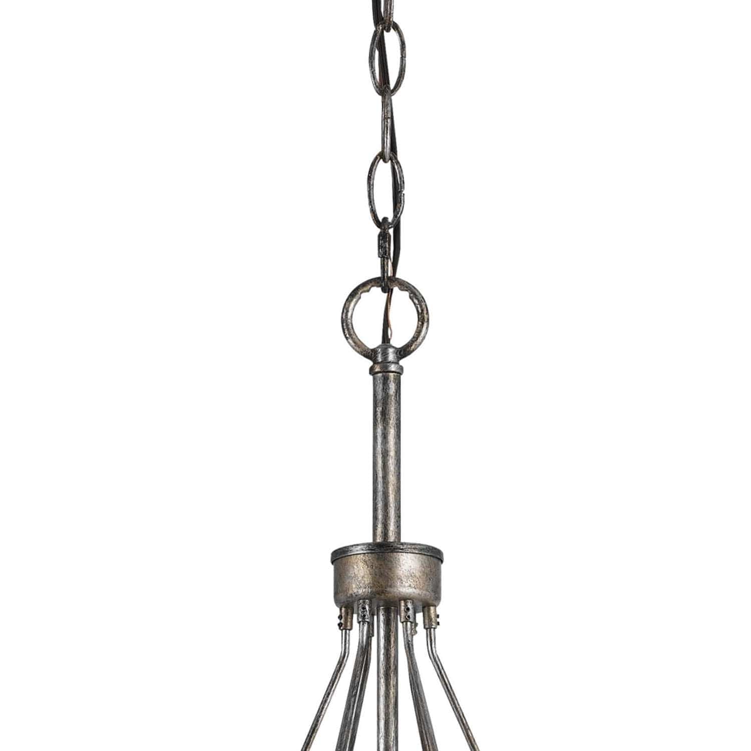 Benzara 3 Bulb Pendent With Round Burlap Shade And Metal Frame, Beige By Benzara Chandeliers BM223631