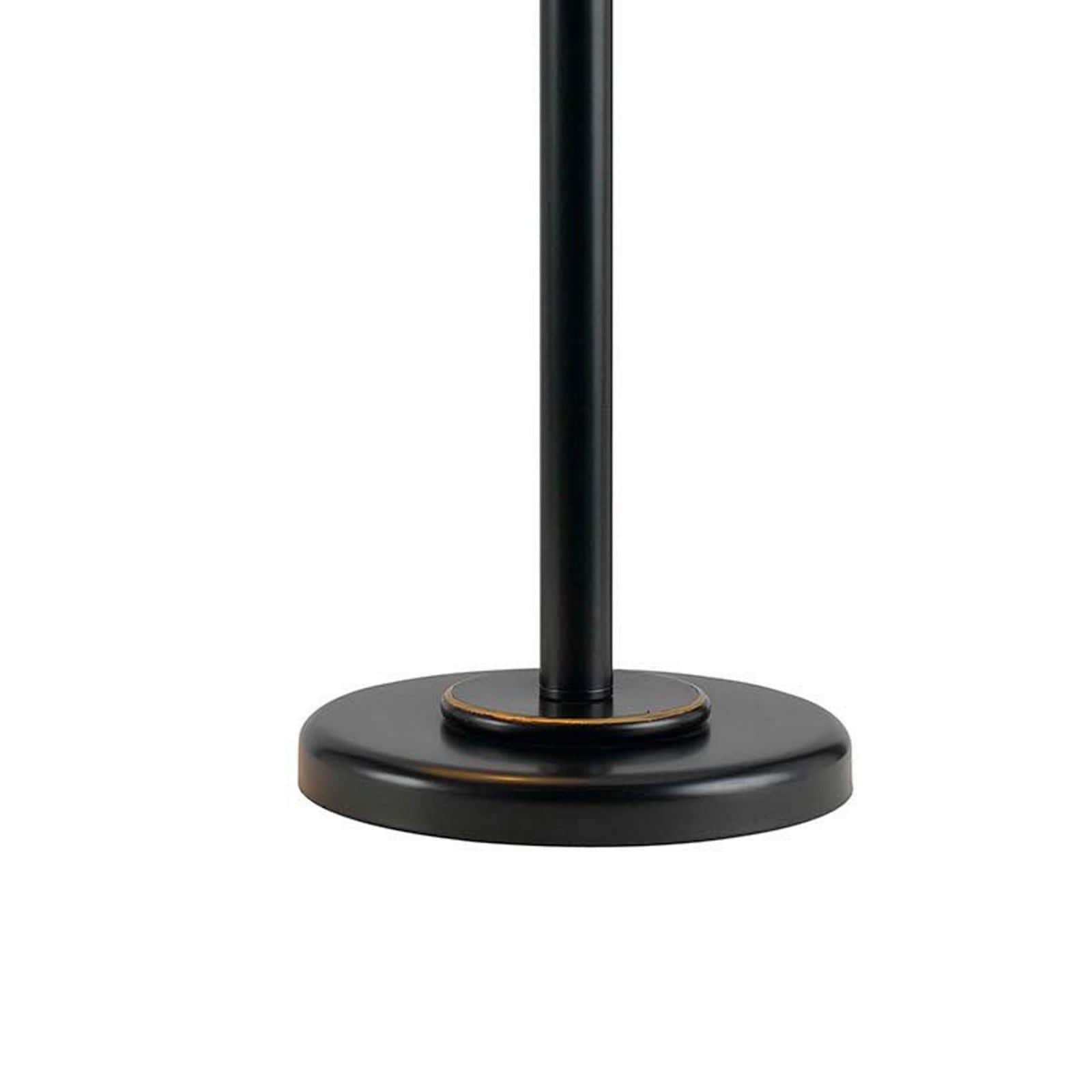 Benzara 3 Way Metal Body Table Lamp With Swing Arm And Conical Fabric Shade, Black By Benzara Table Lamps BM220834