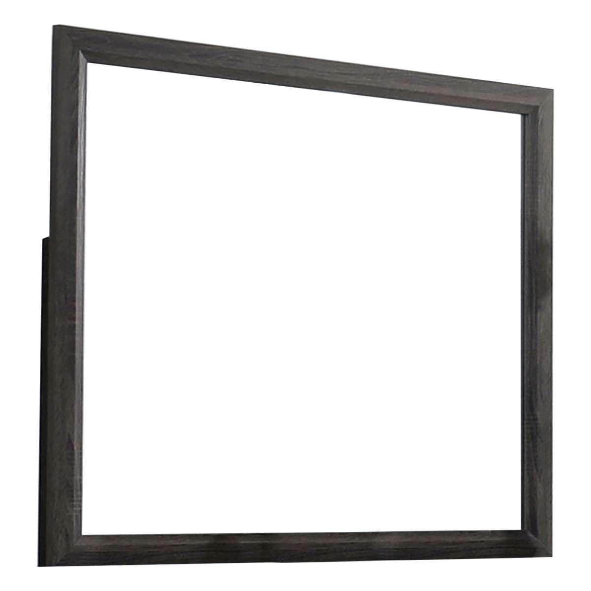 Benzara 39 Inch Contemporary Wooden Frame Mirror, Gray By Benzara Mirrors BM233727