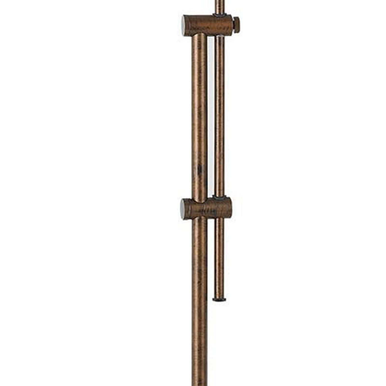 Benzara Adjustable Height Metal Pharmacy Lamp With Pull Chain Switch, Bronze By Benzara Floor Lamps BM220839