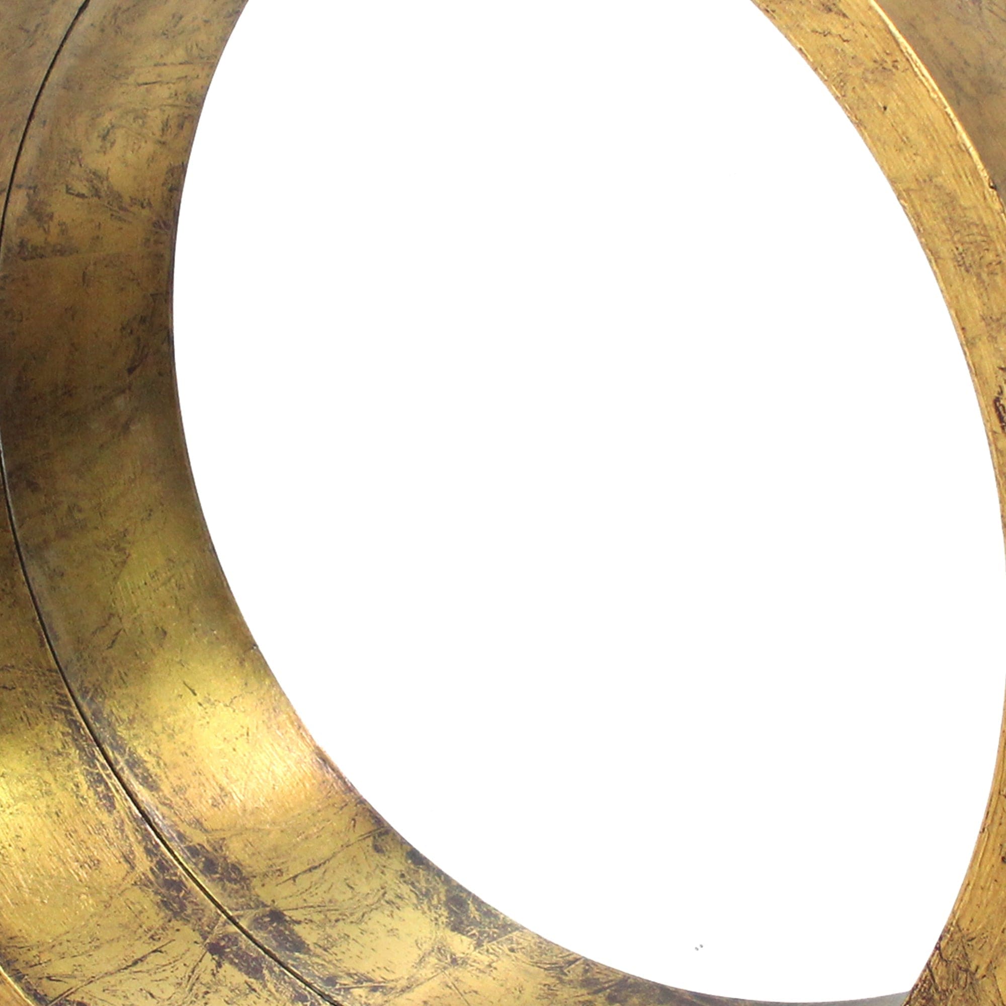 Benzara Benzara 7.75" Rustic Style Wall Mirror with Round Tray Shape Frame BM211055 Wall Mirrors BM211055