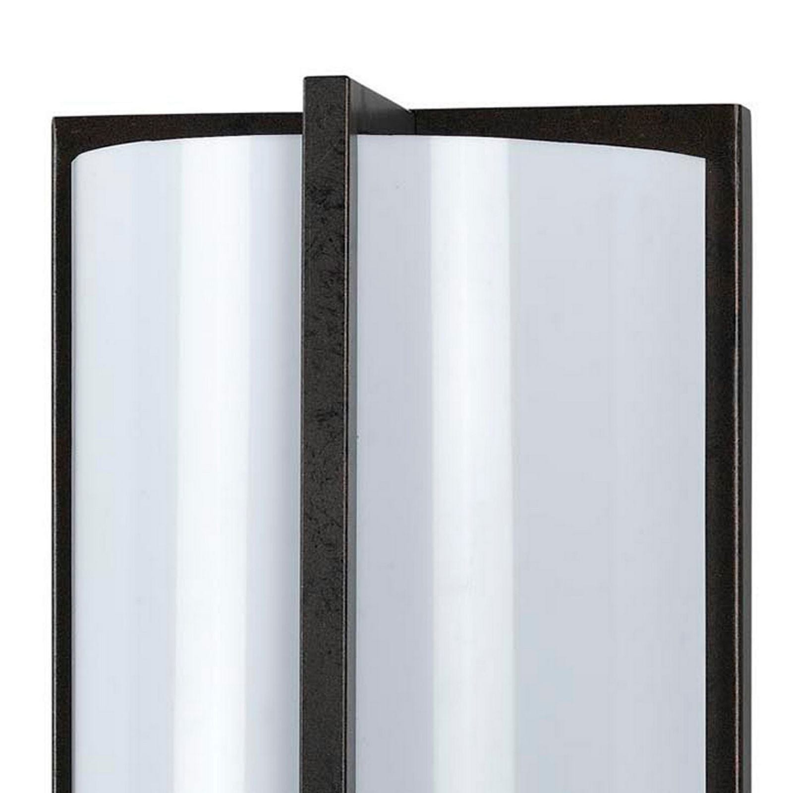 Benzara Cylindrical Shaped Plc Wall Lamp With 3D Design, Set Of 4, Black And White By Benzara Wall Lamps BM220708