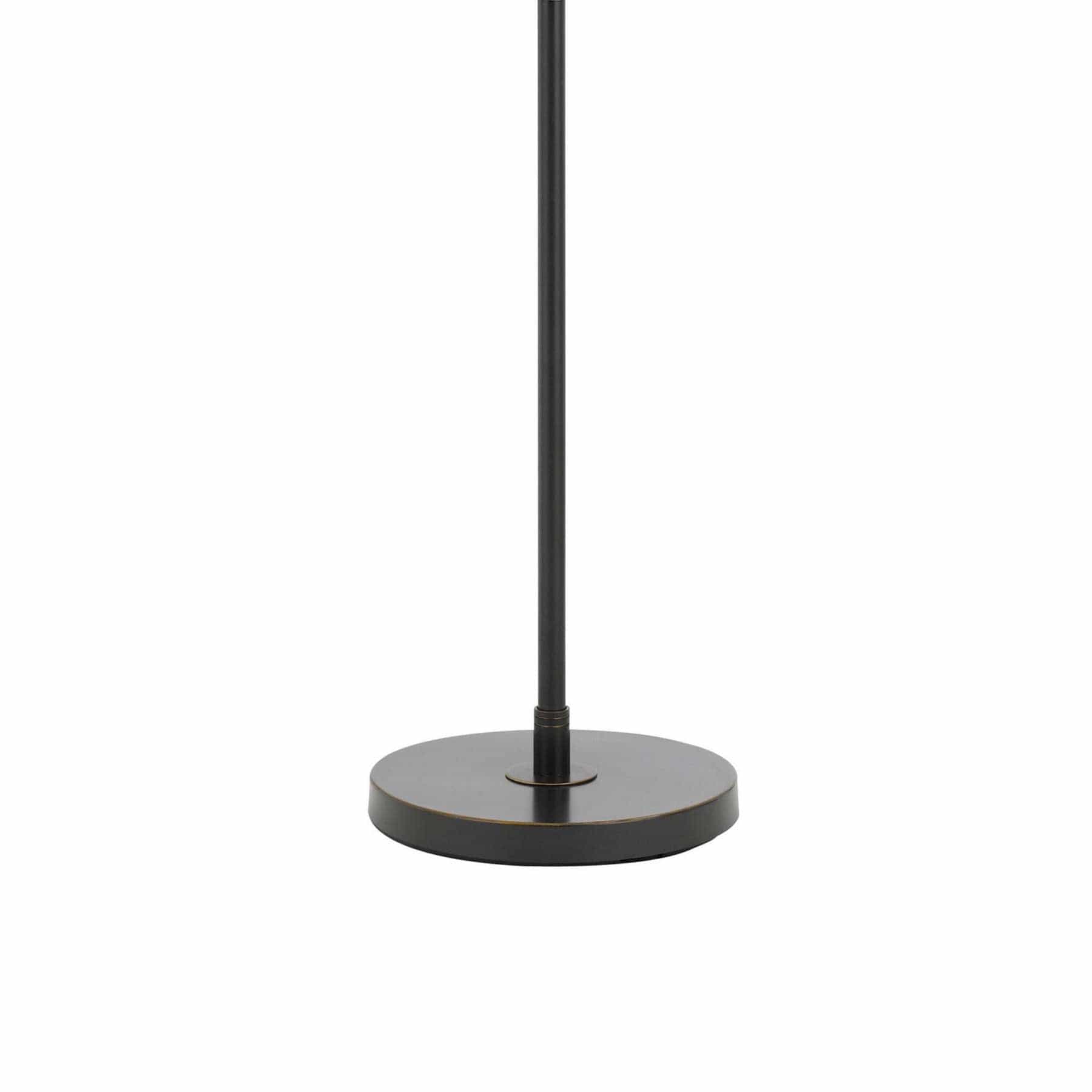 Benzara Metal Floor Lamp With Swing Arm And Tubular Stand, Beige And Black By Benzara Floor Lamps BM224913