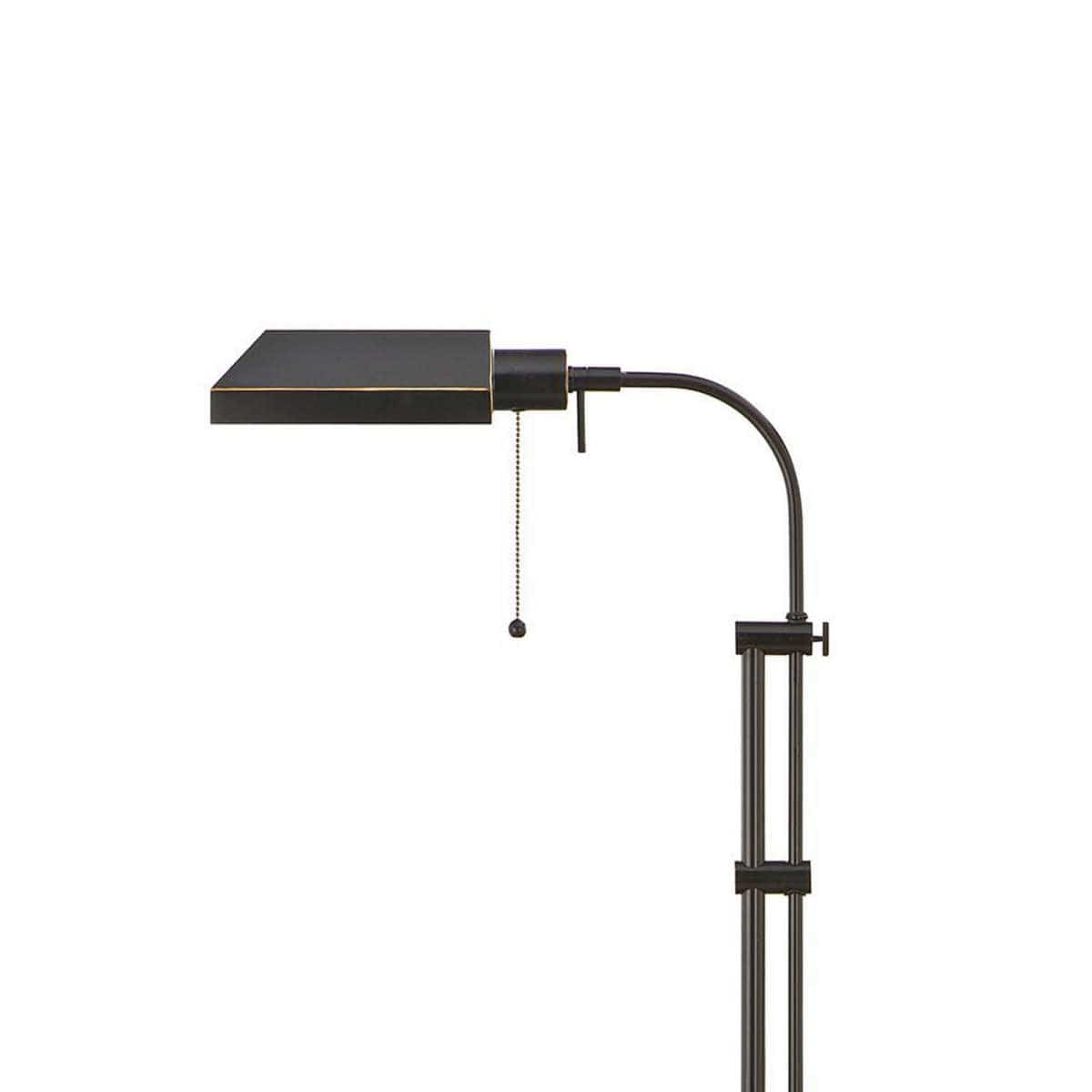 Benzara Metal Rectangular Floor Lamp With Adjustable Pole, Black By Benzara Floor Lamps BM225081