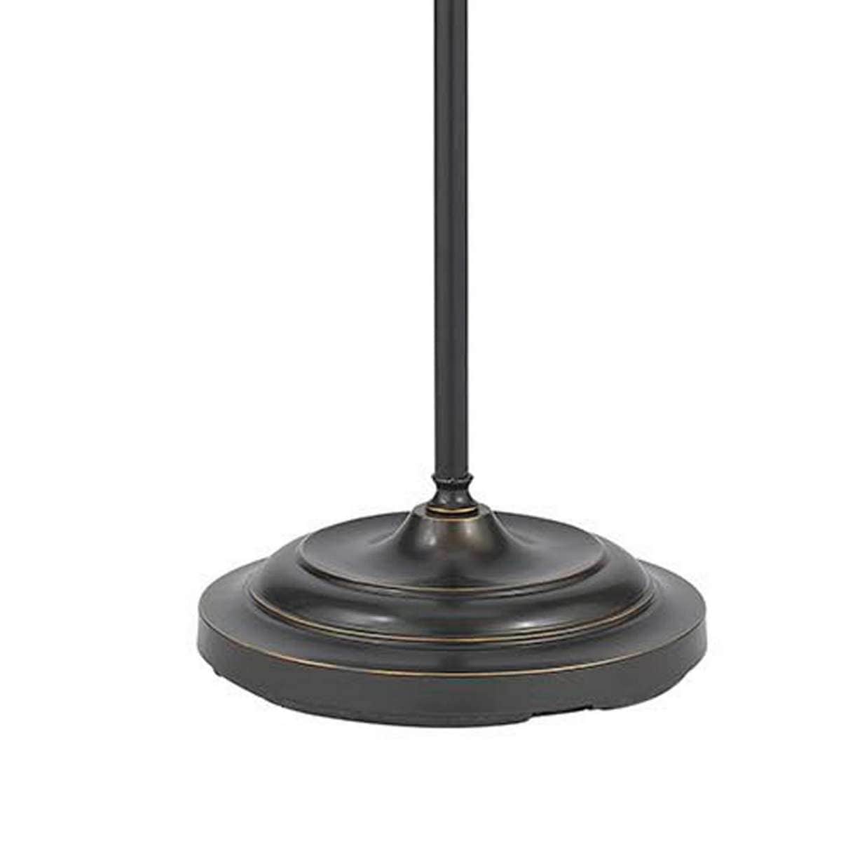 Benzara Metal Round 62" Floor Lamp With Adjustable Pole, Dark Bronze By Benzara Floor Lamps BM225100