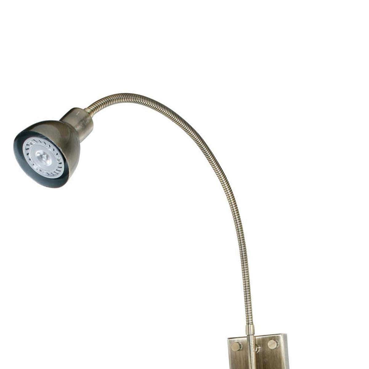Benzara Metal Round Wall Reading Lamp With Plug In Switch, Silver And Gray By Benzara Wall Lamps BM225086
