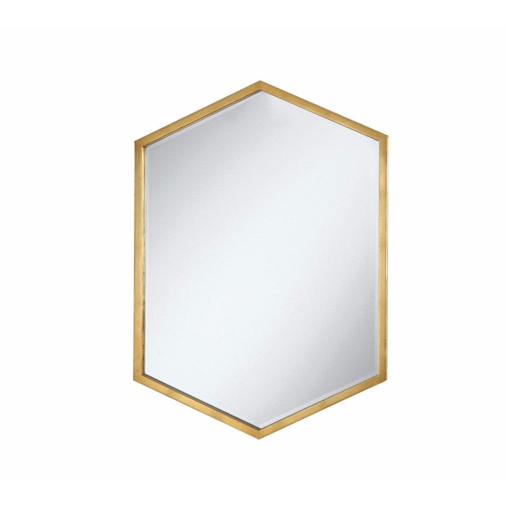 Benzara Metal Wall Mirror, Gold By Benzara Mirrors BM163975