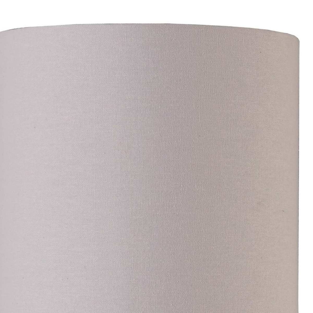 Benzara Table Lamp With Curved Abstract Metal Base, Silver By Benzara Table Lamps BM240346