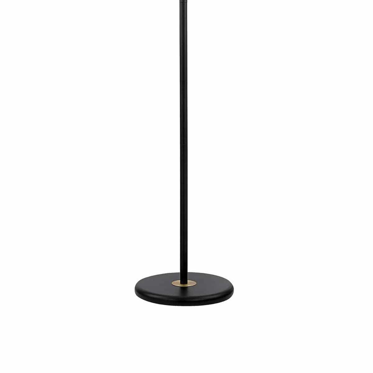 Benzara Tubular Metal Floor Lamp With Horn Style Shade, Black By Benzara Floor Lamps BM233239