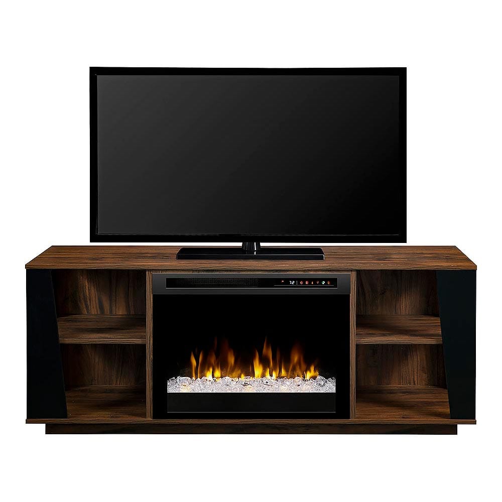 Dimplex Arlo Electric Fireplace TV Stand in Walnut Electric Fireplace TV and Media Consoles