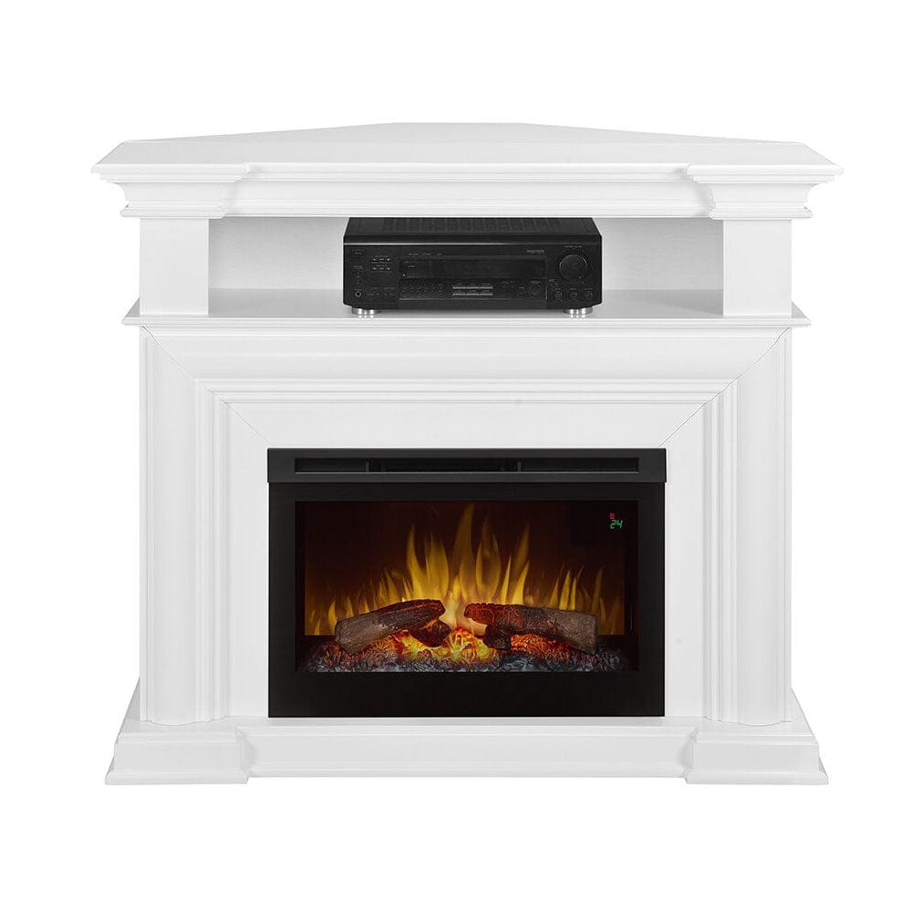 Dimplex Colleen Wall or Corner Electric Fireplace Media Console in White Electric Fireplace TV and Media Consoles 170387