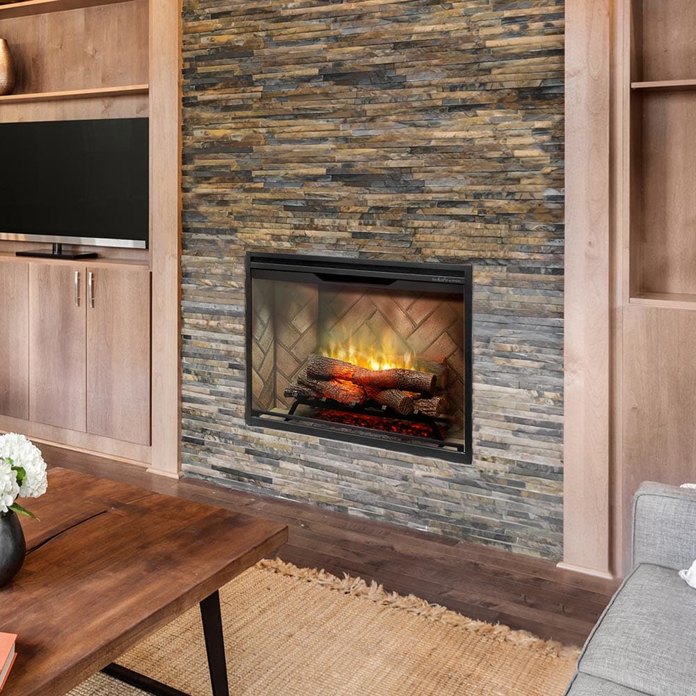 Dimplex Dimplex 36" Revillusion Built-In Electric Firebox Herringbone Brick Built-In Electric Fireplaces 455803