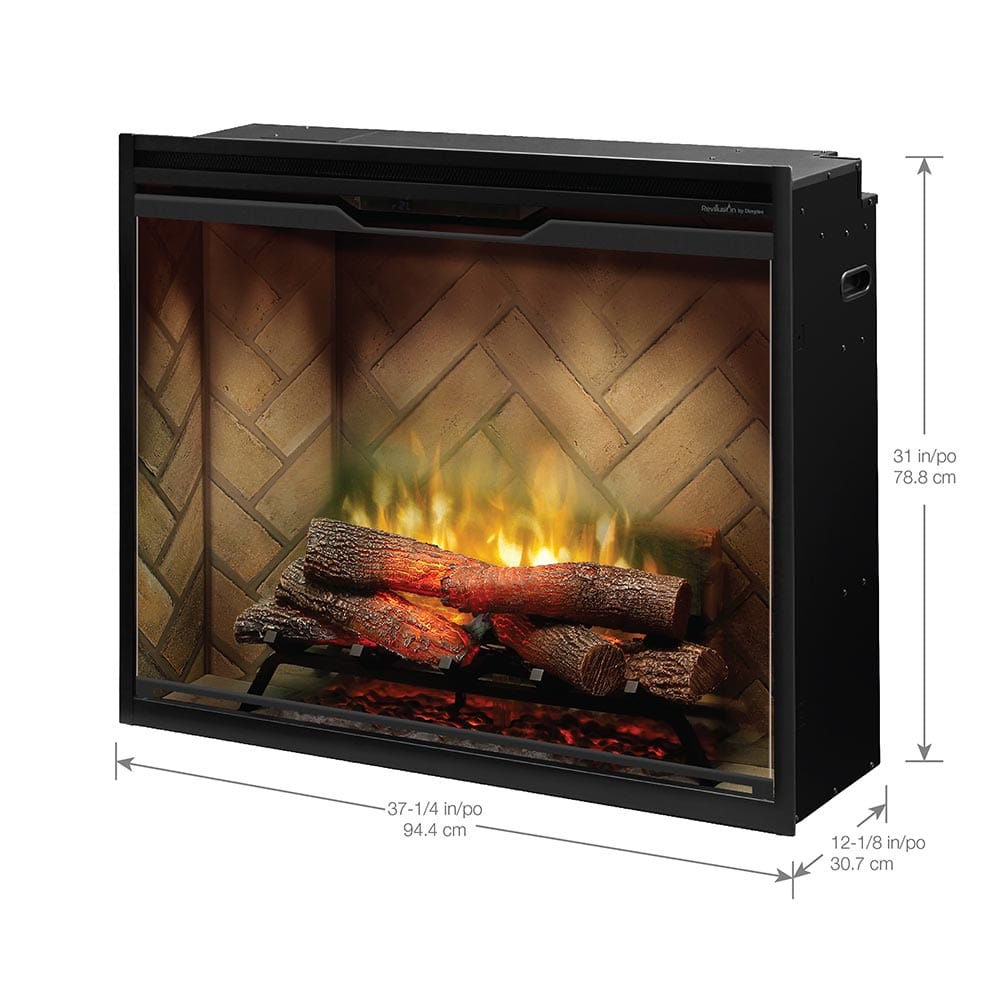 Dimplex Dimplex 36" Revillusion Portrait Electric Firebox Herringbone Brick Built-In Electric Fireplaces 455805