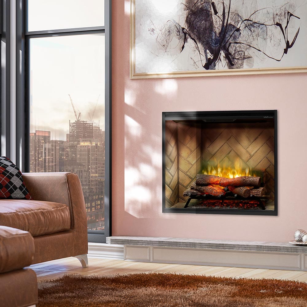 Dimplex Dimplex 36" Revillusion Portrait Electric Firebox Herringbone Brick Built-In Electric Fireplaces 455805