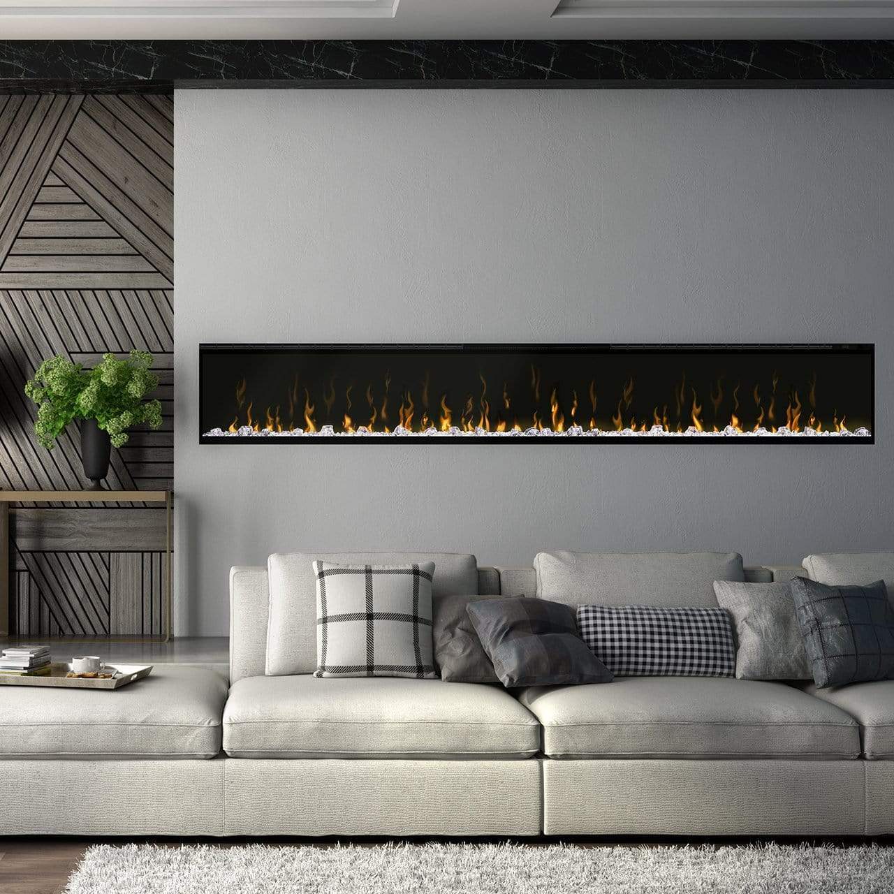 Dimplex Dimplex Ignitexl® 74 in. Built-in Linear Electric Fireplace, XLF74 Fireplace XLF74