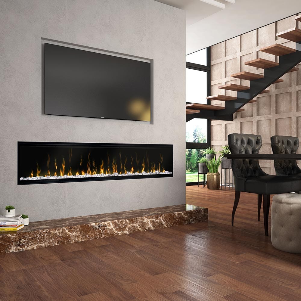 Dimplex Dimplex IgniteXL 74-In Electric Fireplace w/ Driftwood Log Kit Built-In Electric Fireplaces 181485