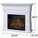 Dimplex Essex Electric Fireplace Mantel Package in White Electric Fireplace Mantel Packages 166236