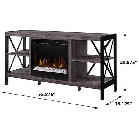 Dimplex Ramona Electric Fireplace TV Stand in Autumn Bronze Electric Fireplace TV and Media Consoles