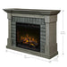 Royce Electric Fireplace Mantel Package in Smoke Stack Grey FRONT VIEW