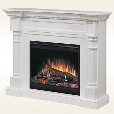 Dimplex Winston Electric Fireplace Mantel Package in White Electric Fireplace Mantel Packages 159911