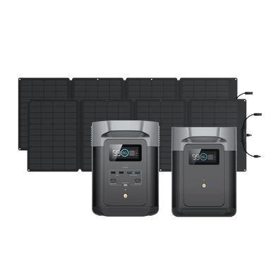 EcoFlow EcoFlow DELTA 2 + 2 x 110W Portable Solar Panel + DELTA 2 Smart Extra Battery DELTA 2 + 2 x 110W Portable Solar Panel + DELTA 2 Smart Extra Battery