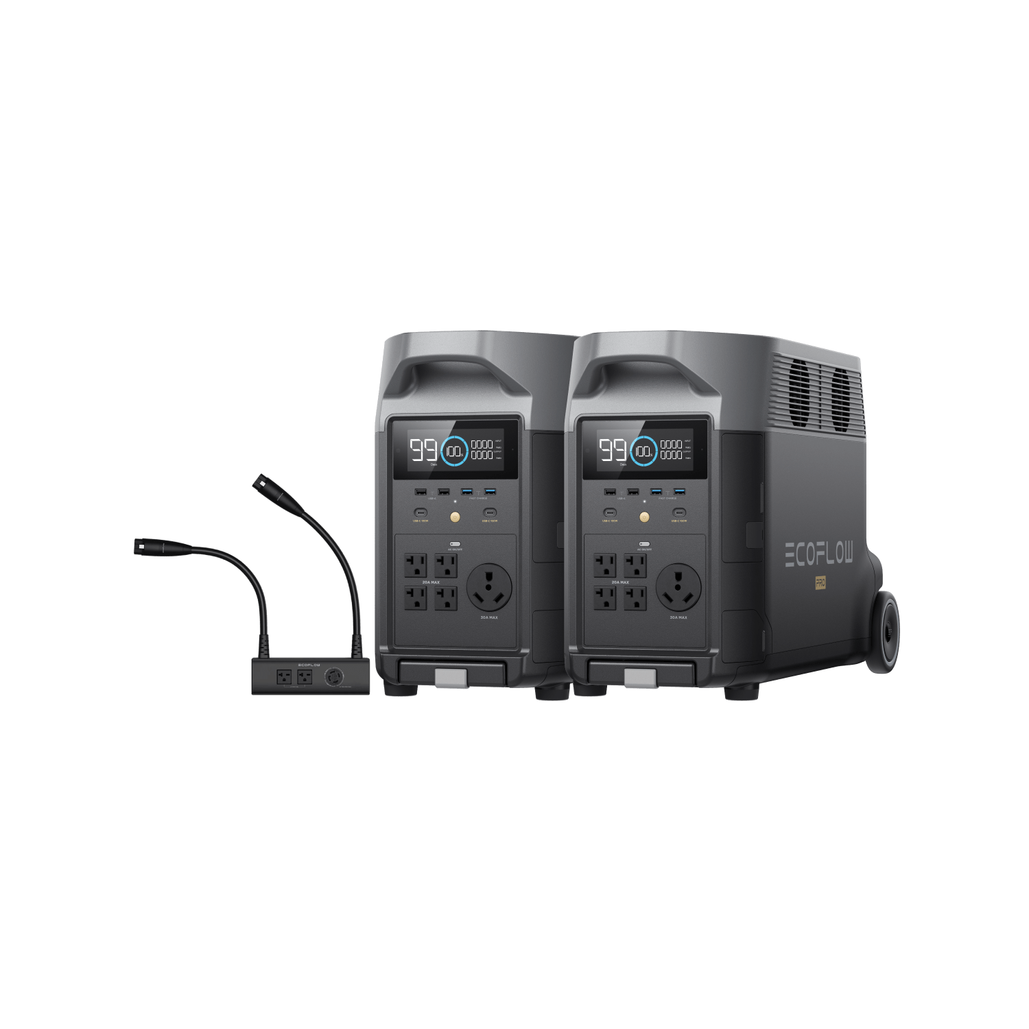 EcoFlow DELTA Pro*2 + Double Voltage Hub
