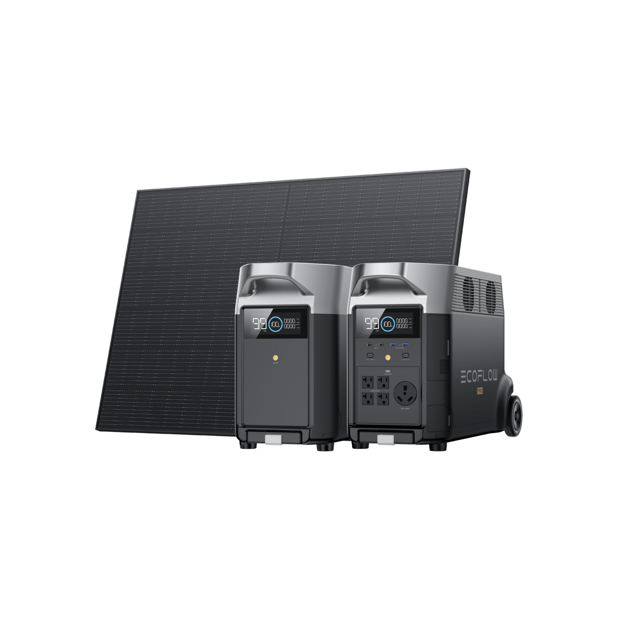 EcoFlow EcoFlow DELTA Pro Portable Power Station + 400W Rigid Solar Panel + EcoFlow DELTA Pro Smart Extra Battery Bundle