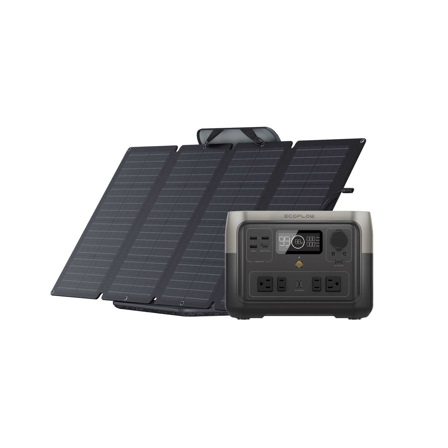 EcoFlow EcoFlow RIVER 2 Max Solar Generator (PV160W) Bundle RIVER 2 Max + 1*160W
