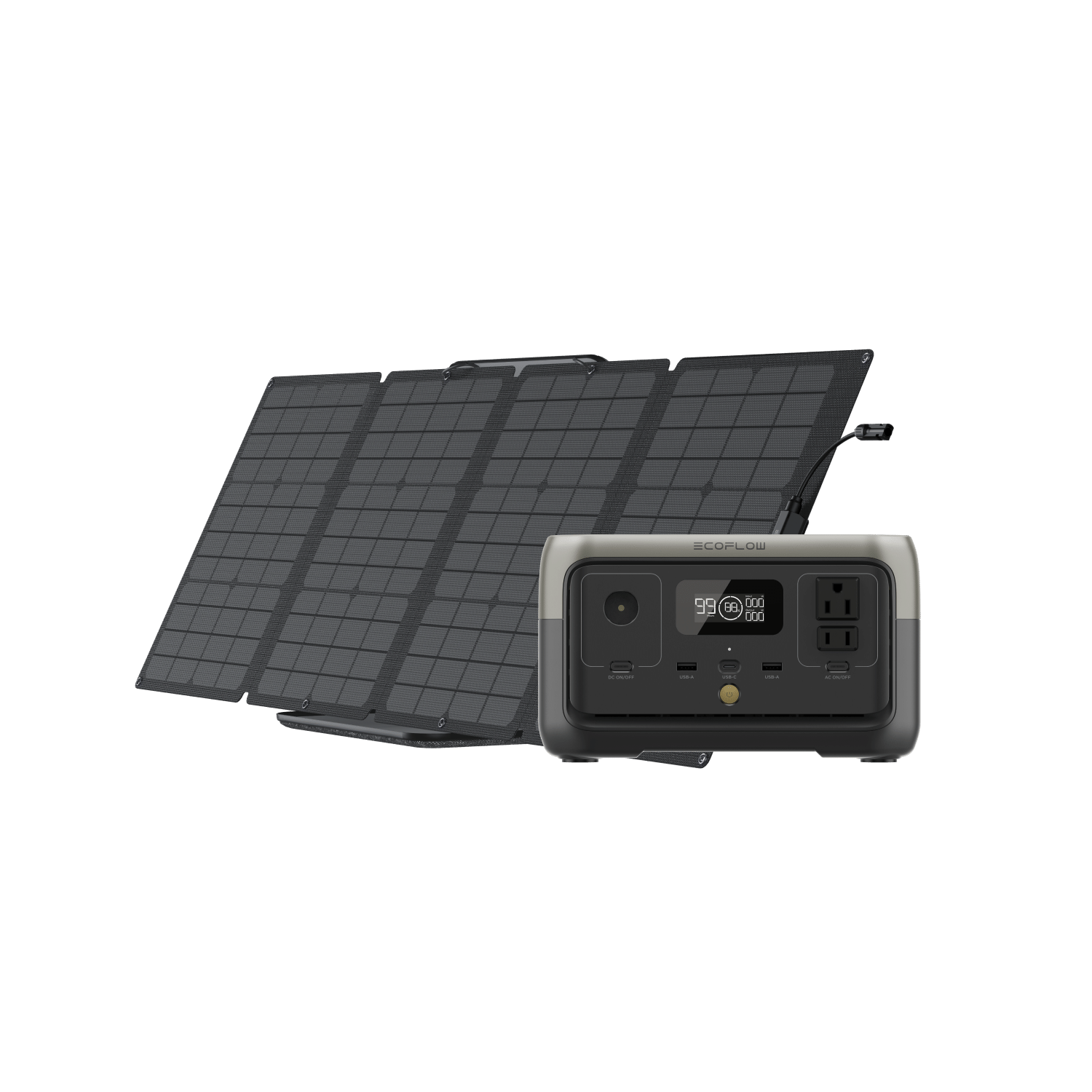 EcoFlow US Standalone River 2 + 110W EcoFlow RIVER 2 Portable Power Station