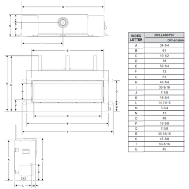 Empire Empire Boulevard 48 Inch  Direct Vent Linear Gas Fireplace | DVLL48BP92 | Gas Fireplace