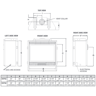 Empire Empire Tahoe Premium 48 Direct Vent Gas Fireplace | DVP48FP | Gas Fireplace