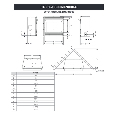 Empire Empire Vail Premium 36 Slope Glaze Burner Vent-Free Gas Fireplace | VFPA36 | Gas Fireplace