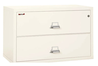 FireKing 2-4422-C Premium Designer Two Drawer 44" W Lateral Fire File Cabinet Ivory White