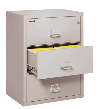 FireKing 3-3122-C Premium Designer Three Drawer 31" W Lateral Fire File Cabinet Platinum