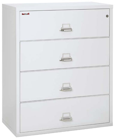 Fireking FireKing 4-4422-C Four Drawer 44" W Lateral Fire File Cabinet Fire File Cabinets Arctic White 4-4422-CAW